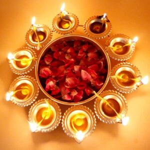 Floral Decorative Metal Urli