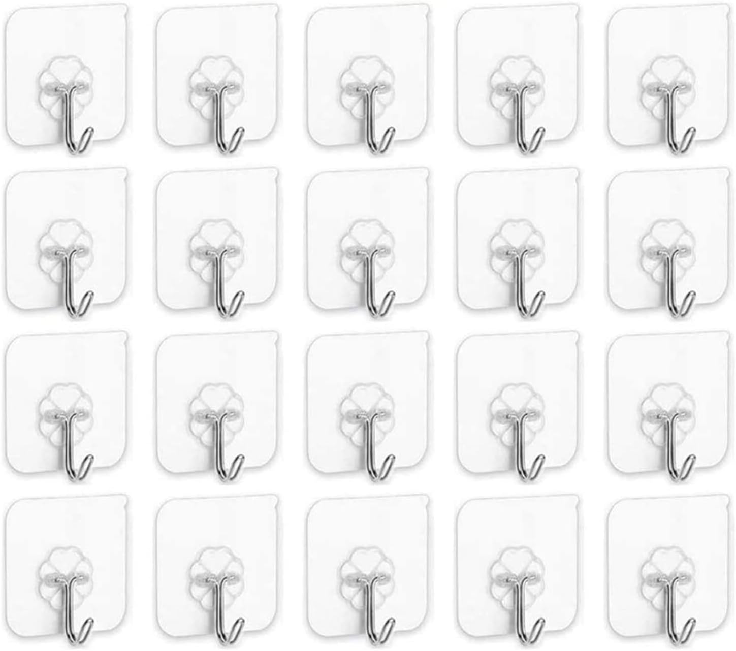 20 Pieces Each Pack Heavy Duty Adhesive Wall Hooks (82% OFF!)