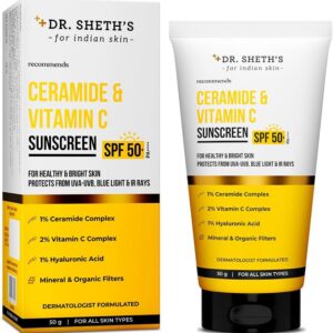 Dr. Sheth’s SPF 50+ PA++++ Sunscreen with Ceramide For Indian Skin