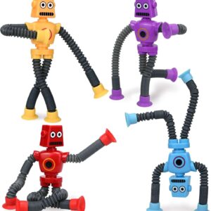 Pop Tubes Robot Fidget Toys (4 Pack)