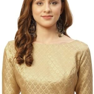 Brocade Elbow Length Sleeves Saree Blouse