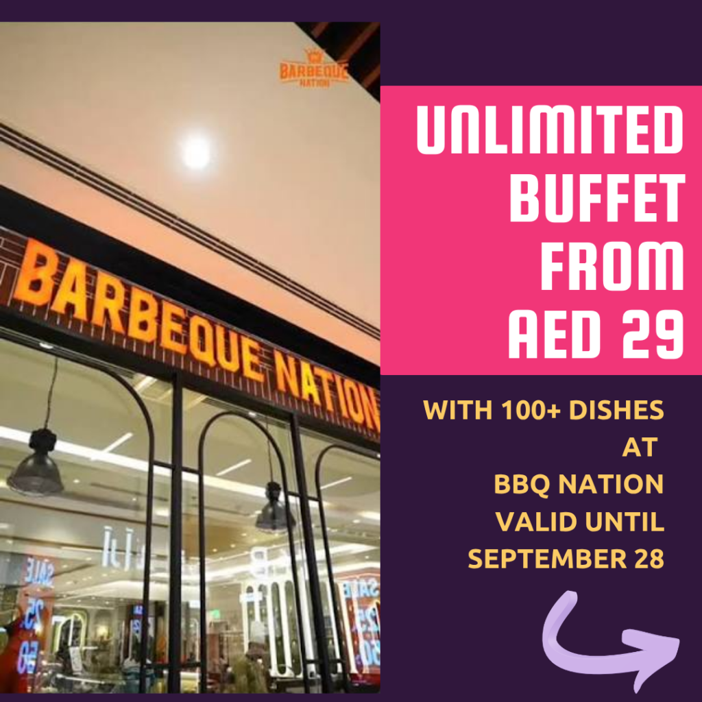 Barbeque Nation — Unlimited buffet from AED 29, valid until Sept 28 - back to school deal dubai
