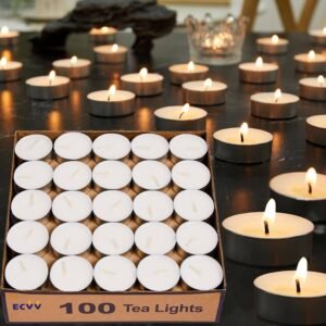 ECVV 100 Pack Tea Lights Candles